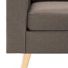 vidaXL 3-Sitzer-Sofa mit Hocker Taupe Stoff