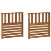vidaXL Armlehnen 2 pcs Braun 60 x 6 x 61 cm Holzwerkstoff