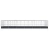 vidaXL Voliere mit Erweiterung Silbern 1246x414x212 cm Stahl