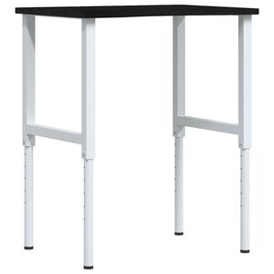 vidaXL Werkbank Dunkelbraun 80x60x(71,5-98) cm Massivholz Eiche