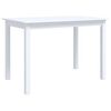 vidaXL Esstisch Wei&szlig; 114x71x75 cm Massivholz Gummibaum