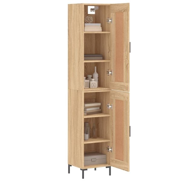 vidaXL Highboard Sonoma-Eiche 34,5x34x180 cm Holzwerkstoff