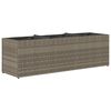 vidaXL Pflanzk&uuml;bel mit 3 T&ouml;pfen 2 Stk. Grau 105x30x32 cm Poly Rattan