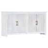 vidaXL Sideboard Handarbeit Wei&szlig; 140x30x70 cm Massivholz Akazie