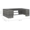 vidaXL 8-tlg. Garten-Lounge-Set mit Kissen Grau Poly Rattan