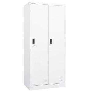 vidaXL Kleiderschrank Wei&szlig; 80x50x180 cm Stahl