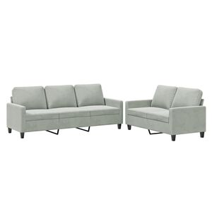 vidaXL 3-tlg. Sofagarnitur mit Kissen Blau Samt