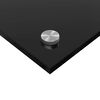 vidaXL K&uuml;chenr&uuml;ckwand 2 pcs Schwarz 100 x 60 cm Geh&auml;rtetes Glas