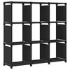 vidaXL W&uuml;rfelregal mit 9 F&auml;chern Schwarz 103x30x107,5 cm Stoff