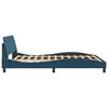 vidaXL Bettgestell mit Kopfteil "Dover" Blau 160x200 cm Samt