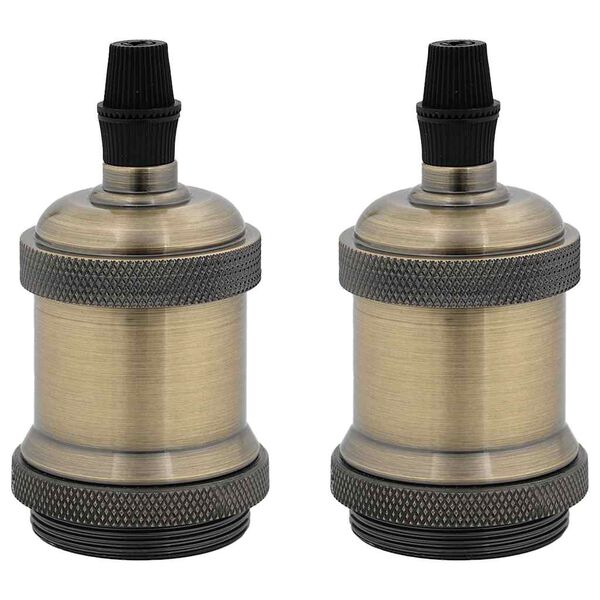 vidaXL Lampenfassungen 2 Stk. Bronze E27