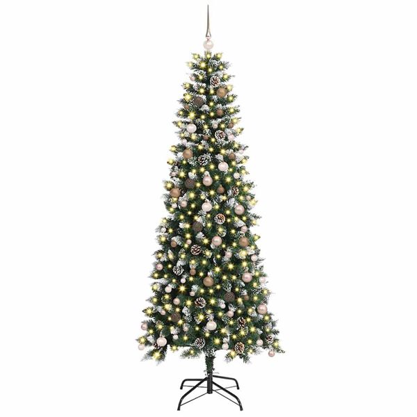 vidaXL K&uuml;nstlicher Weihnachtsbaum mit 300 LEDs mit St&auml;nder Gr&uuml;n 240 cm