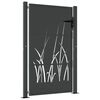 vidaXL Gartentor Anthrazit 100x125 cm Stahl Gras-Design