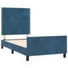 vidaXL Bettgestell ohne Matratze Dunkelblau 90x190 cm Samt