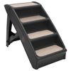 vidaXL Hundetreppe Klappbar Schwarz 62x40x49,5 cm