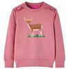 Kinder-Sweatshirt Himbeerrosa 140