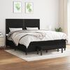 vidaXL Boxspringbett mit Matratze Schwarz 160x200 cm Stoff