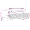 vidaXL Couchtisch mit Schubladen Wei&szlig; 80 x 54 x 40 cm Massivholz Mango