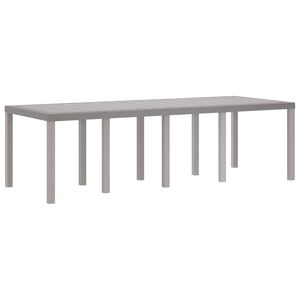 vidaXL Gartentisch Hellgrau 250 x 100 x 73 cm Poly-Rattan