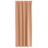 vidaXL Verdunkelungs-Vorh&auml;nge mit Ringen 2 pcs Hellbraun 260 x 140 cm