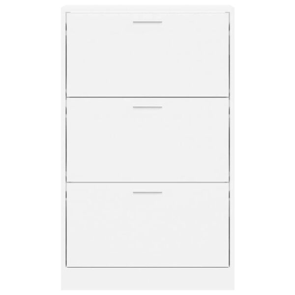 vidaXL Schuhschrank Wei&szlig; 63x24x103 cm Holzwerkstoff