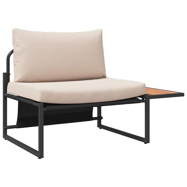 vidaXL Gartensofa-set 2 pcs Taupe Stahl