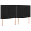vidaXL Kopfteil Schwarz 200 x 5 x 118/128 cm Samt