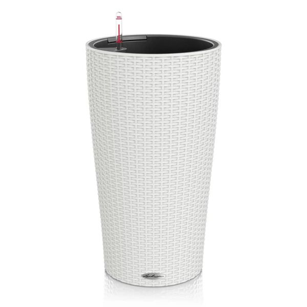 LECHUZA Pflanzgef&auml;&szlig; CILINDRO Cottage 23 ALL-IN-ONE &Oslash; 23 cm Wei&szlig;