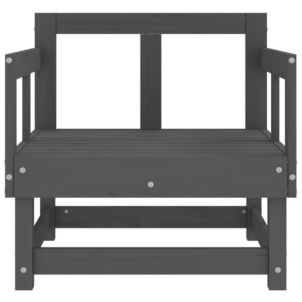 vidaXL Gartenst&uuml;hle 2 Stk. Grau Massivholz Kiefer