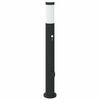 vidaXL Pollerleuchte mit Sensor&Steckdose 80 cm Edelstahl IP44