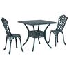 vidaXL Gartentisch Set 3 pcs Gr&uuml;n Gussaluminium