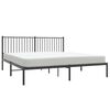 vidaXL Bettgestell mit Kopfteil Metall Schwarz 183x213 cm