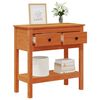 vidaXL Konsolentisch Wachsbraun 75 x 35 x 75 cm Massives Kiefernholz