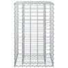 vidaXL Gabionen Hochbeet Silber 50 x 50 x 80 cm Verzinkter Stahl