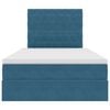 vidaXL Bett mit Stauraum und LED Dunkelblau 120 x 200 cm Samt