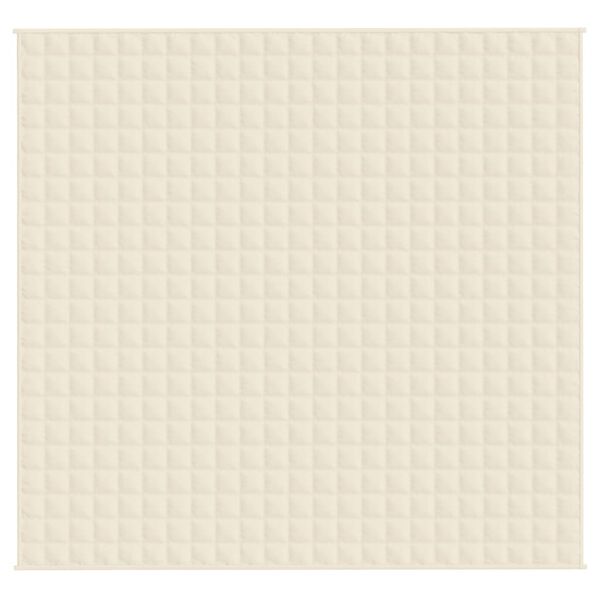 vidaXL Gewichtsdecke Hellcreme 220x230 cm 15 kg Stoff