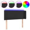 vidaXL LED Kopfteil Schwarz 83x16x78/88 cm Kunstleder
