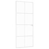 vidaXL Innent&uuml;r Wei&szlig; 83x201,5 cm Hartglas & Aluminium Schlank