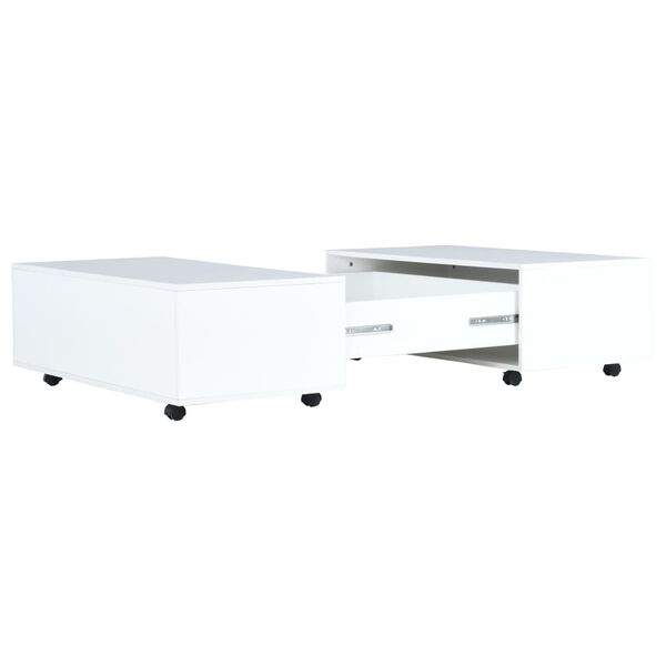 vidaXL Couchtisch Hochglanz-Wei&szlig; 100x100x35 cm