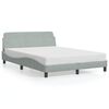 vidaXL Bettgestell "Dover" Hellgrau 120x200 cm Samt