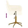 vidaXL Esszimmerst&uuml;hle 6 Stk. Drehbar Creme Samt
