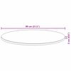 vidaXL Tischplatte Rund &Oslash;80x2 cm Massivholz Akazie