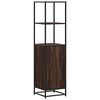vidaXL Highboard Braun Eichen-Optik 35,5x35x139cm Holzwerkstoff Metall