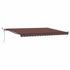 vidaXL Markise Automatisch mit LEDs Weinrot 450x300 cm