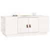 vidaXL Couchtisch Weiß 100x50x41 cm Massivholz Kiefer