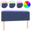 vidaXL LED Kopfteil Blau 144x5x78/88 cm Stoff