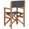 vidaXL Klappstuhl f&uuml;r Regisseure Grau 55 x 54 x 85 cm Massivholz Teak