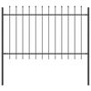 vidaXL Gartenzaun 7 pcs Grau 11,9 x 1,2 m Pulverbeschichteter Stahl