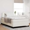 vidaXL Boxspringbett Creme und Wei&szlig; 203 x 120 x 88 cm Cordstoff