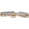 vidaXL Outdoor-Sofagarnitur 9 stk. Natur und Hellgrau